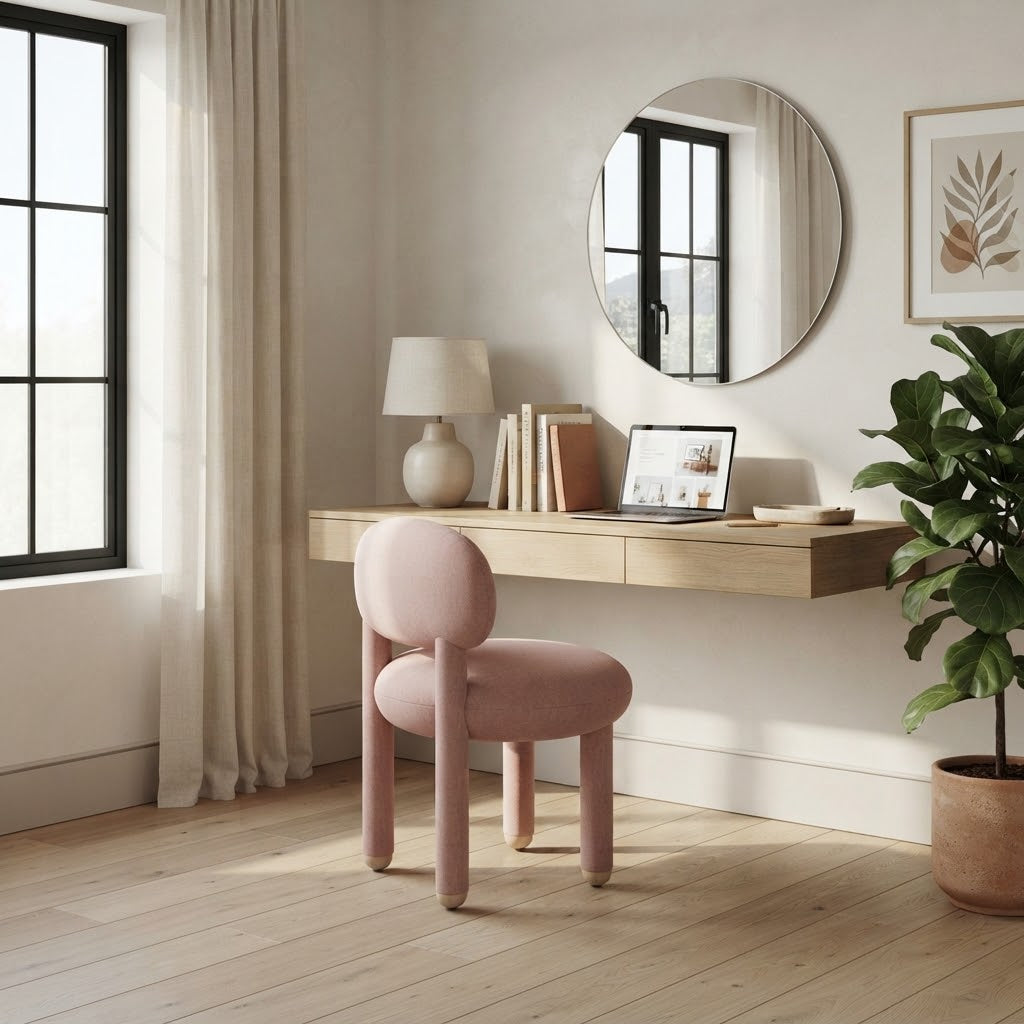 Manu Performance Fabric Upholstered Side Chair - Retro Modern Dining & Accent Seating