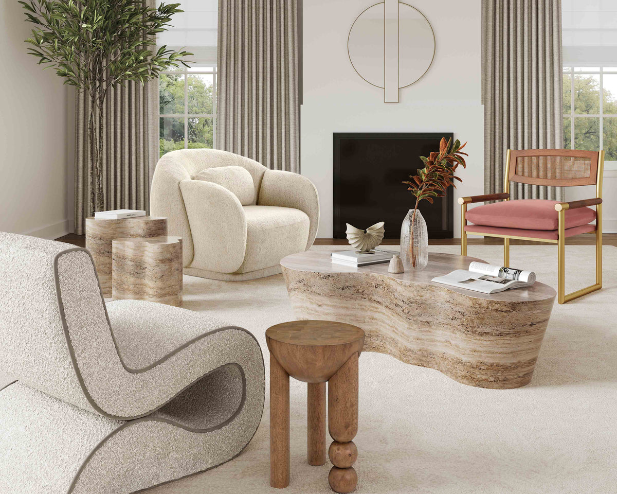 Slab Concrete Indoor / Outdoor Side Table (17"-21")