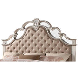 Elegant Sonia 5-Piece Contemporary Silver Tufted Champagne Bedroom Collection