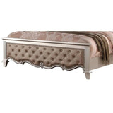 Elegant Sonia 5-Piece Contemporary Silver Tufted Champagne Bedroom Collection