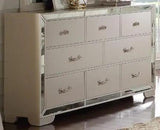 Elegant Sonia 5-Piece Contemporary Silver Tufted Champagne Bedroom Collection