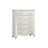 Elegant Sonia 5-Piece Contemporary Silver Tufted Pearl Bedroom Collection