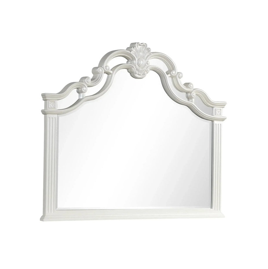 Elegant Sonia 5-Piece Contemporary Silver Tufted Pearl Bedroom Collection