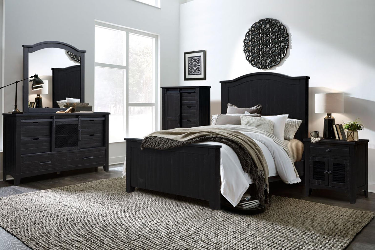 Stockton Vintage Black Bedroom Set with Bed, Dresser, Mirror & Chest – First of a Kind Stockton Vintage Black Bedroom Set with Bed, Dresser, Mirror & Chest – First of a Kind