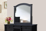 Stockton Vintage Black Bedroom Set with Bed, Dresser, Mirror & Chest
