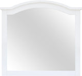 Stockton Vintage White Bedroom Set with Bed, Dresser, Mirror & Chest