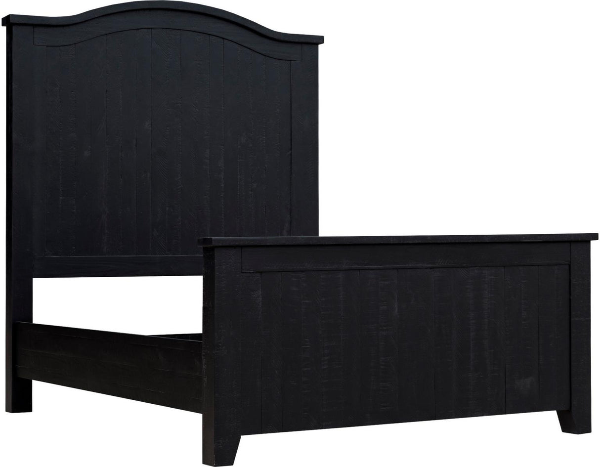 Stockton Vintage Black Bedroom Set with Bed, Dresser, Mirror & Chest