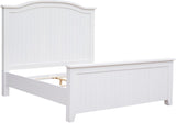 Stockton Vintage White Bedroom Set with Bed, Dresser, Mirror & Chest