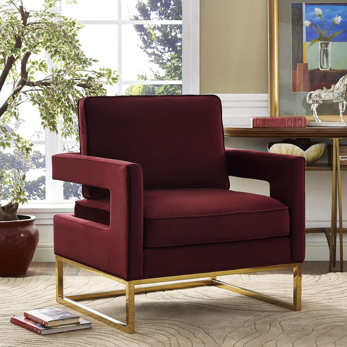 Avery Velvet Accent Chair
