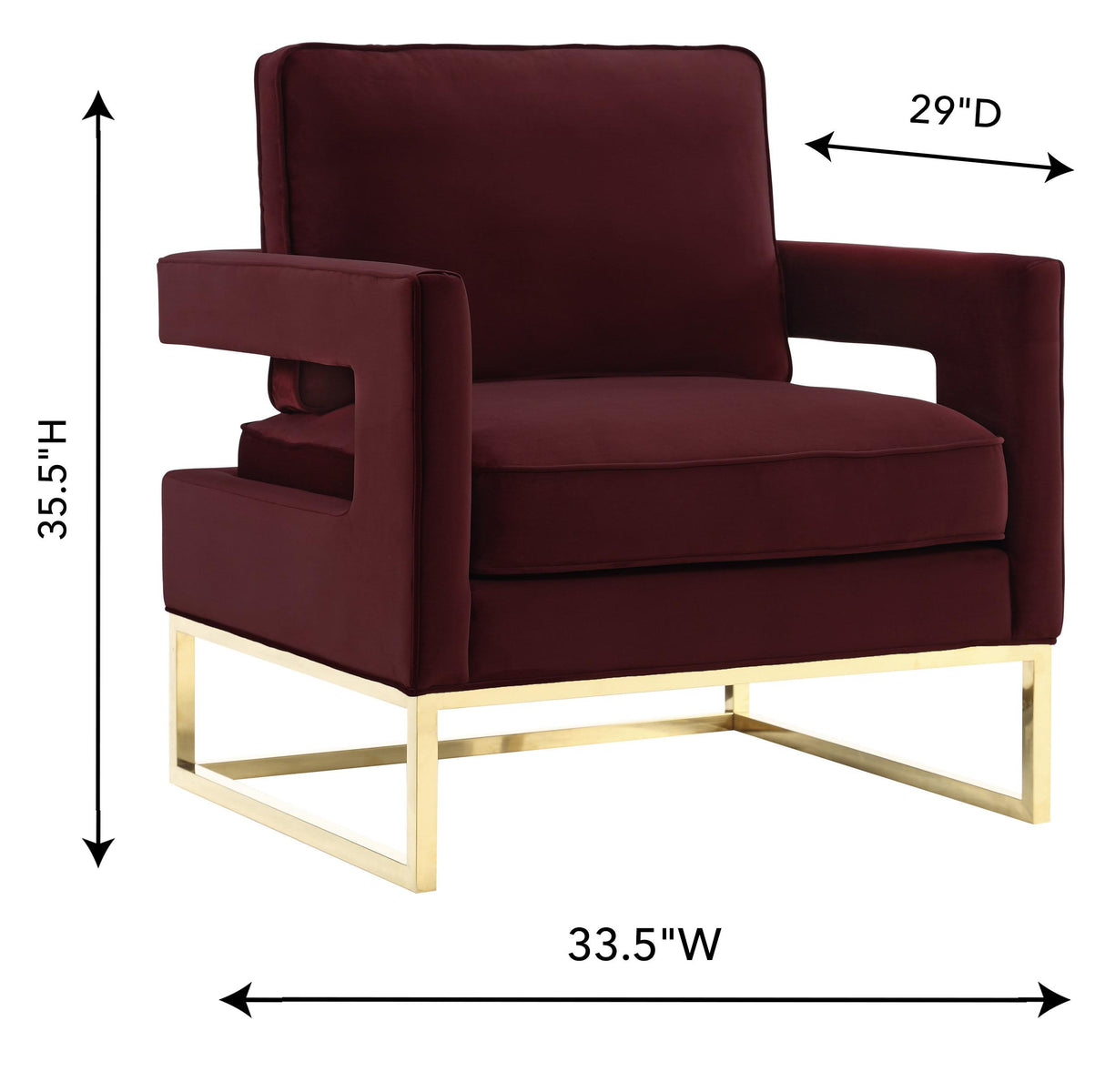 Avery Velvet Accent Chair