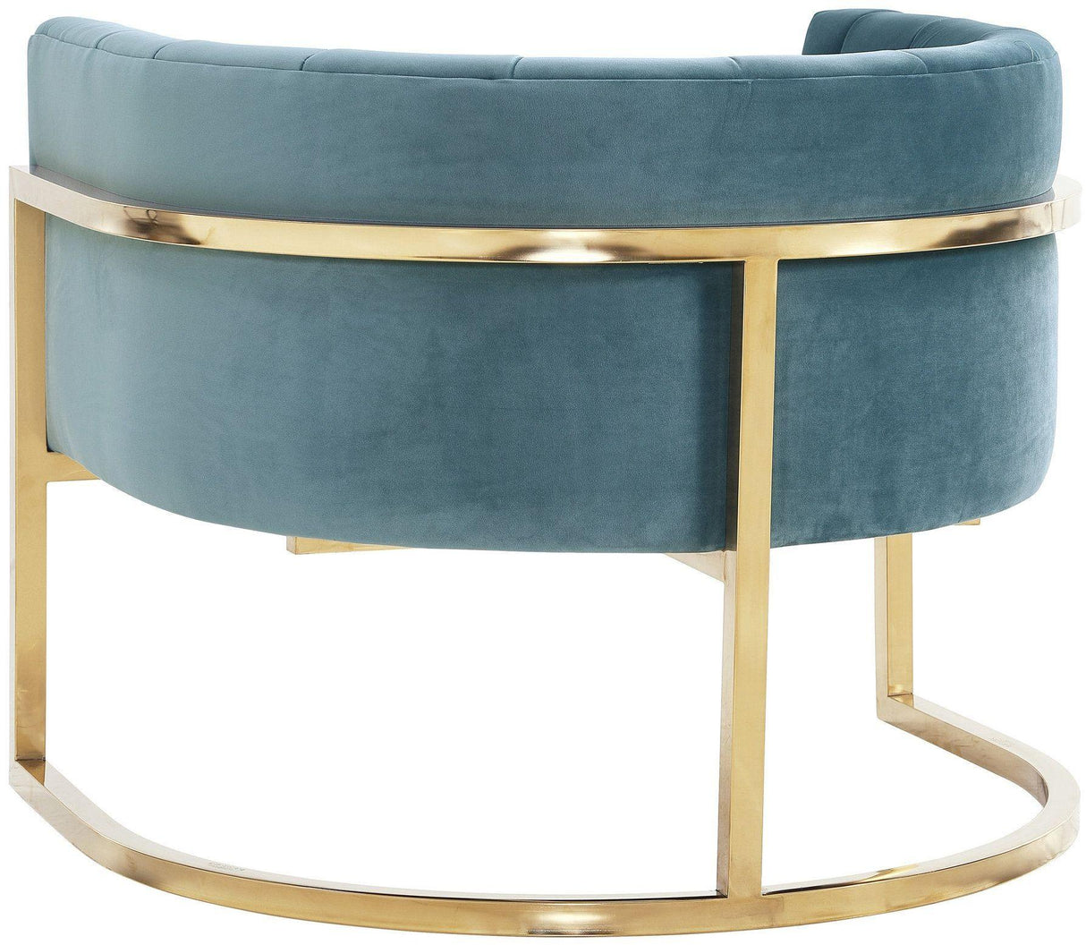 Magnolia Velvet Accent Chair with Gold Base