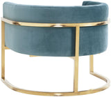 Magnolia Velvet Accent Chair with Gold Base