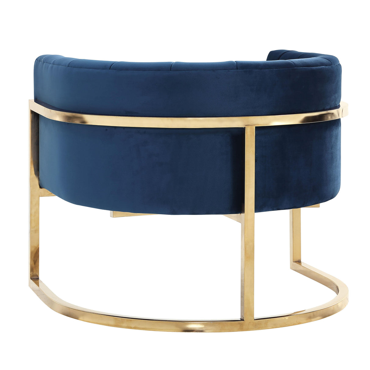 Magnolia Velvet Accent Chair with Gold Base