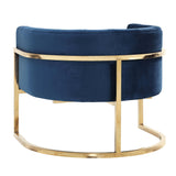Magnolia Velvet Accent Chair with Gold Base