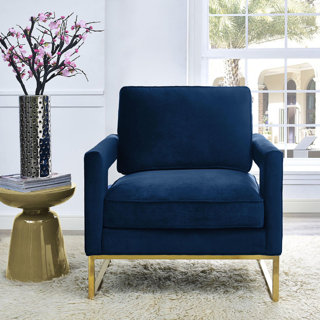 Avery Velvet Accent Chair