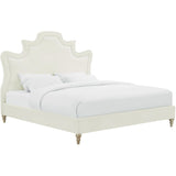 Serenity Cream Velvet Bed