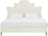 Serenity Cream Velvet Bed