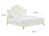 Serenity Cream Velvet Bed