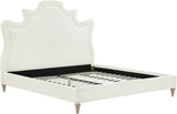 Serenity Cream Velvet Bed