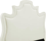 Serenity Cream Velvet Bed