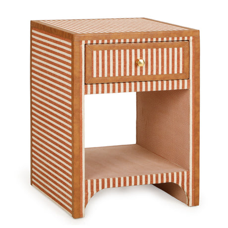 Kora 18" Cotton Jute 1-Drawer Contract-Grade Nightstand - View 22