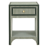 Kora 18" Cotton Jute 1-Drawer Contract-Grade Nightstand - View 12
