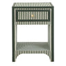 Kora 18" Cotton Jute 1-Drawer Contract-Grade Nightstand - View 12