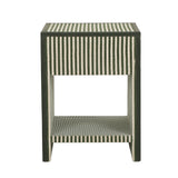 Kora 18" Cotton Jute 1-Drawer Contract-Grade Nightstand - View 11