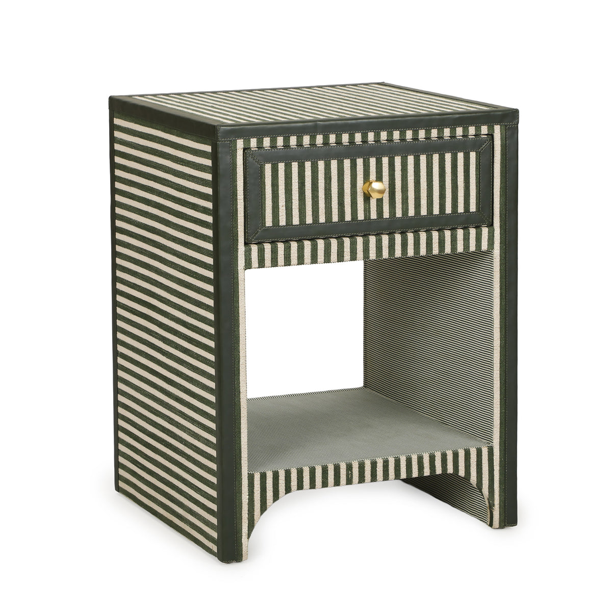 Kora 18" Cotton Jute 1-Drawer Contract-Grade Nightstand - View 16