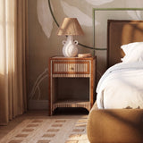 Kora 18" Cotton Jute 1-Drawer Contract-Grade Nightstand - View 2