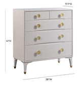 Divine 38" White 5-Drawer Chest