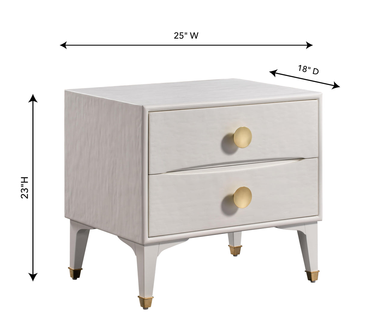 Divine 25" 2-Drawer Nightstand