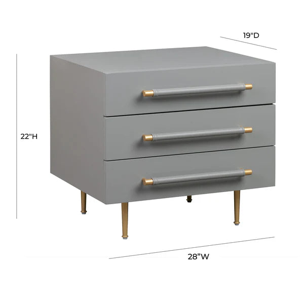Trident Black Nightstand