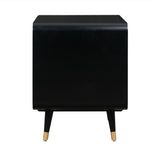 Christine 27" Black 2-Drawer Nightstand