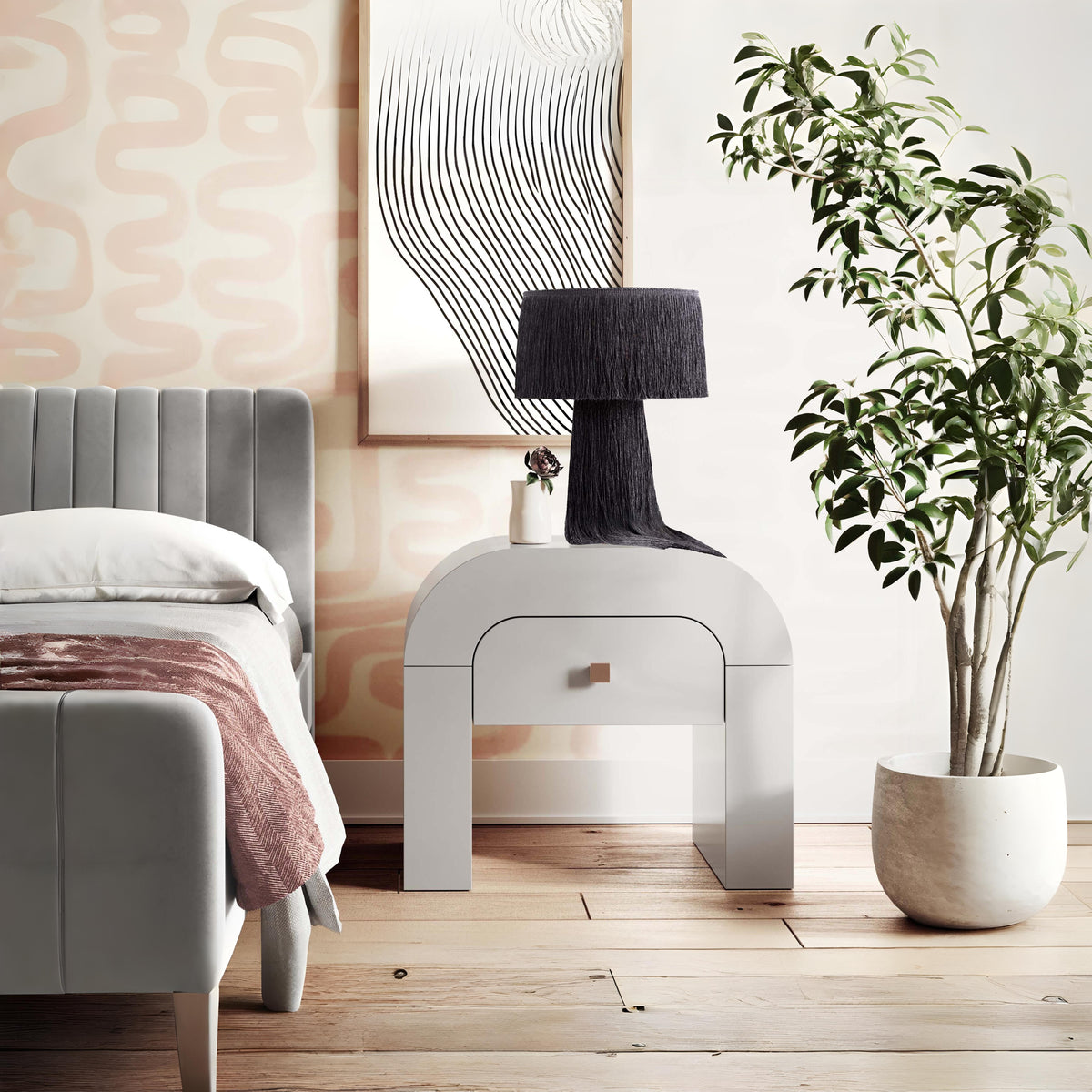 Atolla Cream Tassel Table Lamp