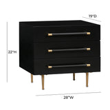 Trident Black Nightstand