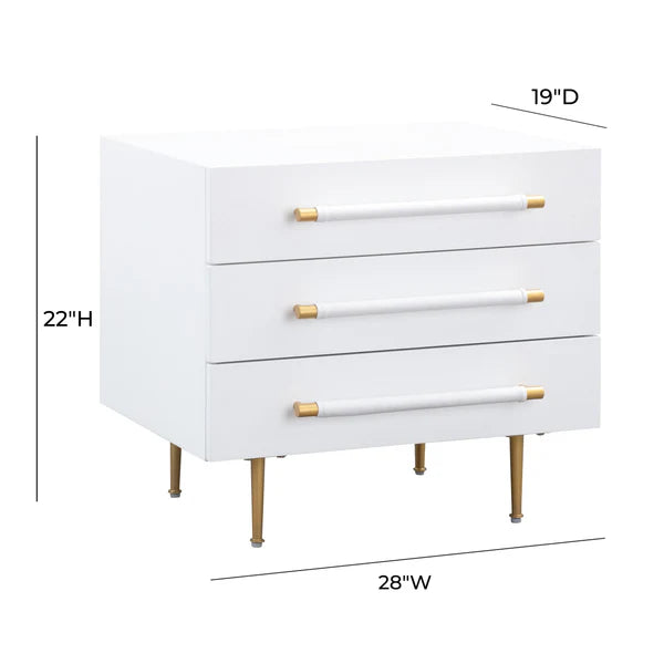 Trident Black Nightstand