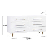 Trident 62" 6-Drawer Dresser