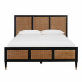 Sierra Wood & Rattan Bed
