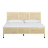 Sierra Wood & Rattan Bed