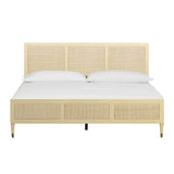Sierra Wood & Rattan Bed