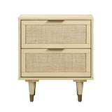 Sierra 22" Cane 2-Drawer Nightstand
