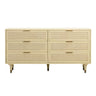 Sierra 60" Cane 6-Drawer Dresser