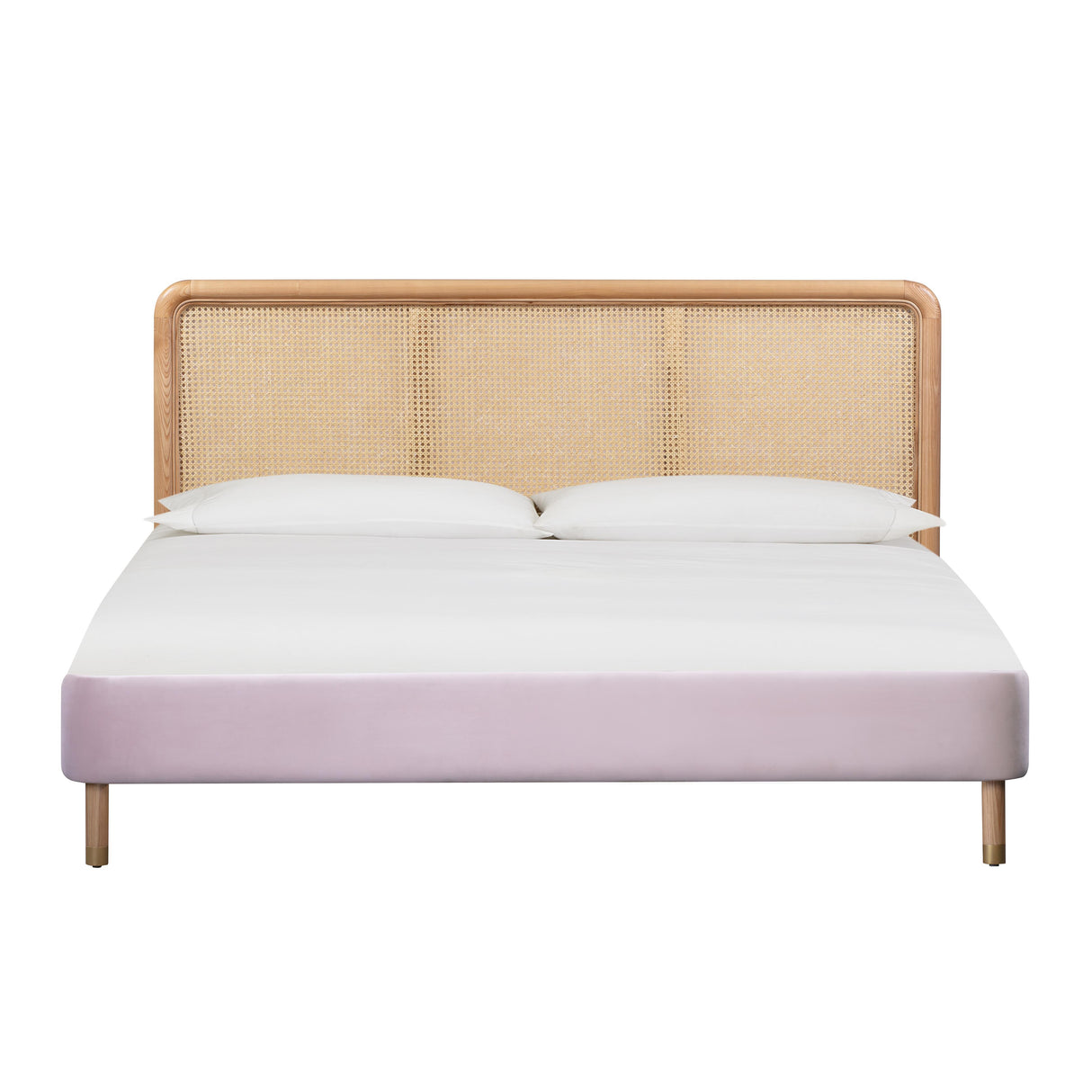 Kavali Velvet and Cane Bed