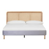 Kavali Velvet and Cane Bed