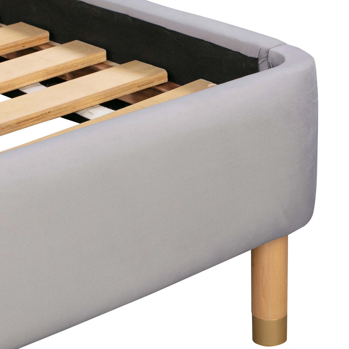 Kavali Velvet and Cane Bed