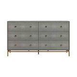 Pesce 57" Shagreen 6 Drawer Dresser