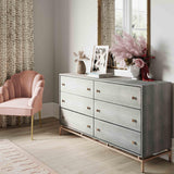 Pesce 57" Shagreen 6 Drawer Dresser