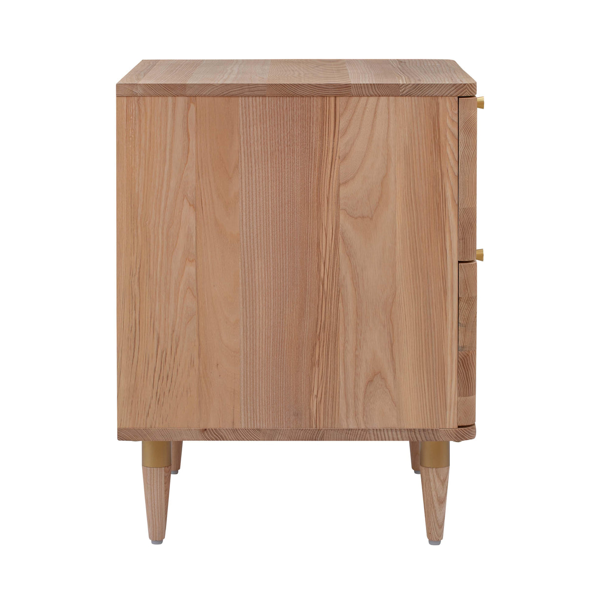 Carmen 19" Natural Ash and Cane 2-Drawer Nightstand
