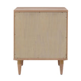 Carmen 19" Natural Ash and Cane 2-Drawer Nightstand